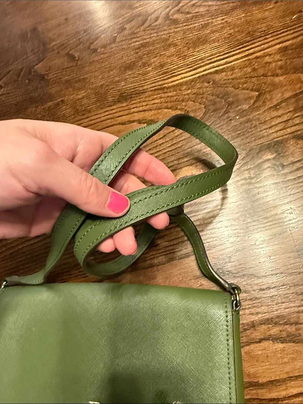 kate spade olive green leather crossbody
